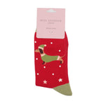 Miss Sparrow Festive Sausage Dog Socks - Simply Rye