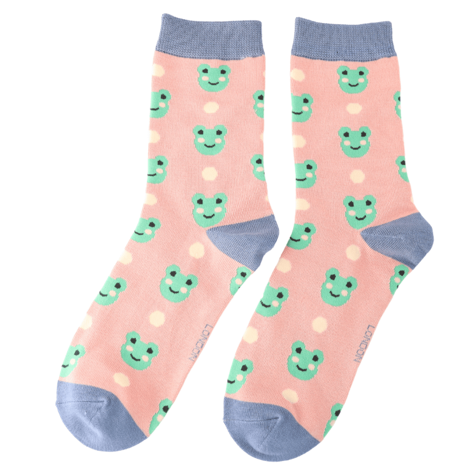 Miss Sparrow Frogs & Spots Socks - Simply Rye
