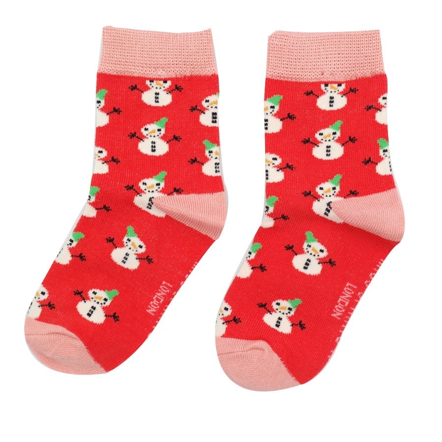 Miss Sparrow Girls Snowmen Socks - Simply Rye