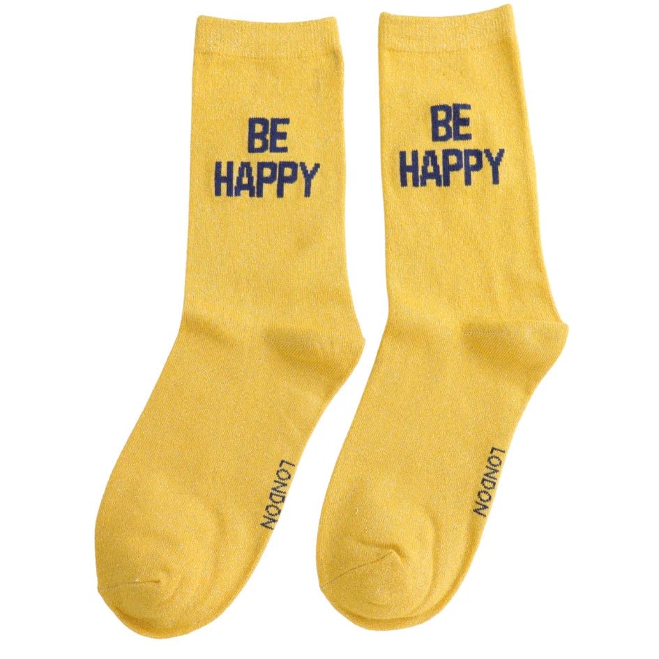 Miss Sparrow Glitter Socks - Be Happy - Simply Rye