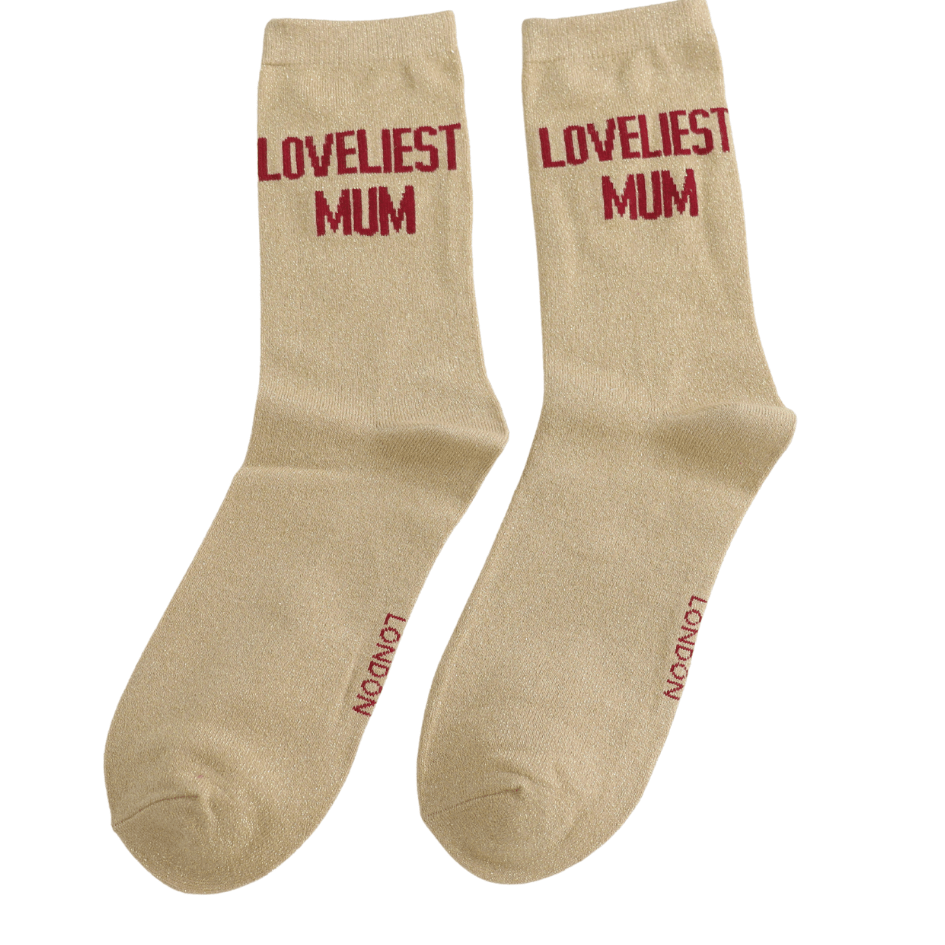 Miss Sparrow Glitter Socks - Loveliest Mum - Simply Rye