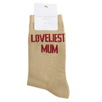 Miss Sparrow Glitter Socks - Loveliest Mum - Simply Rye