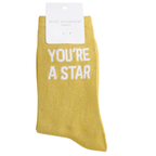 Miss Sparrow Glitter Socks - You’re A Star - Simply Rye