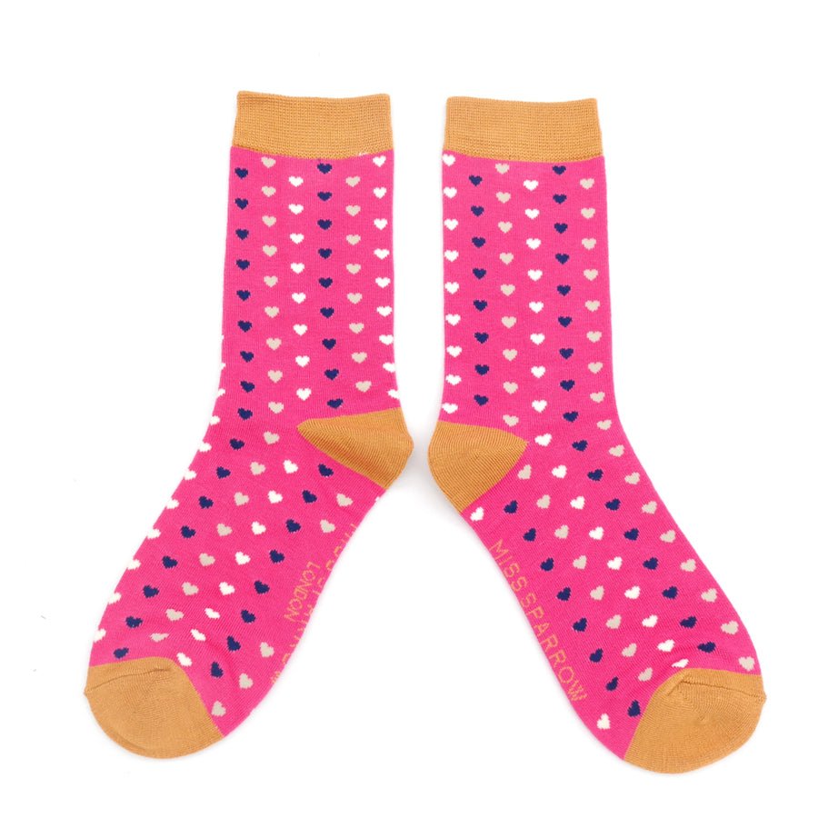 Miss Sparrow Hearts Socks - Simply Rye