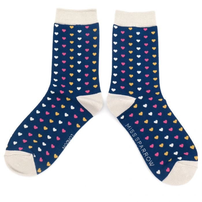 Miss Sparrow Hearts Socks - Simply Rye