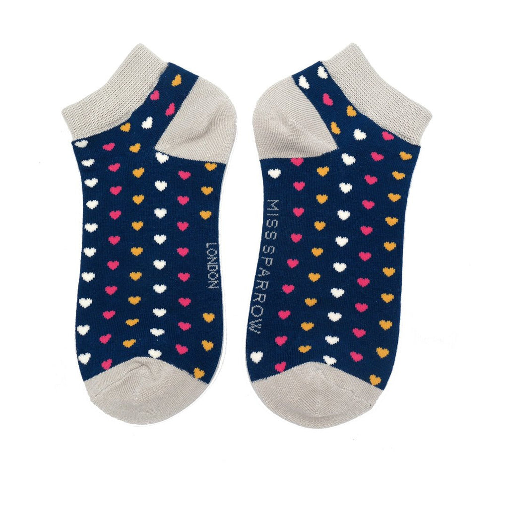 Miss Sparrow Hearts Trainer Socks - Simply Rye