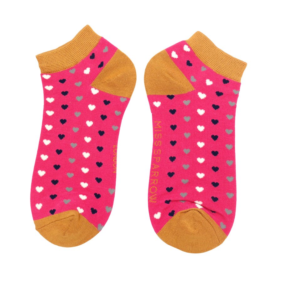 Miss Sparrow Hearts Trainer Socks - Simply Rye