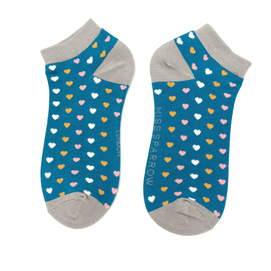 Miss Sparrow Hearts Trainer Socks - Simply Rye