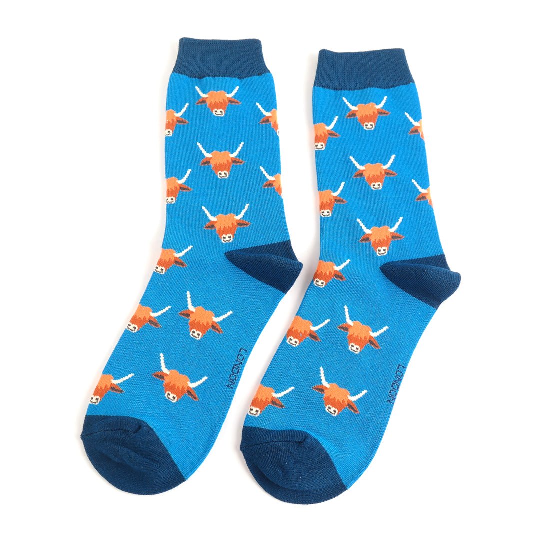 Miss Sparrow Highland Cows Socks - Simply Rye