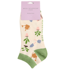 Miss Sparrow In the Allotment Trainer Socks - Simply Rye