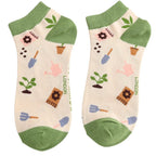 Miss Sparrow In the Allotment Trainer Socks - Simply Rye