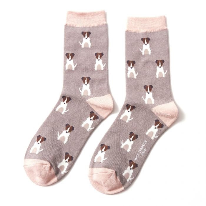 Miss Sparrow Jack Russell Socks - Simply Rye