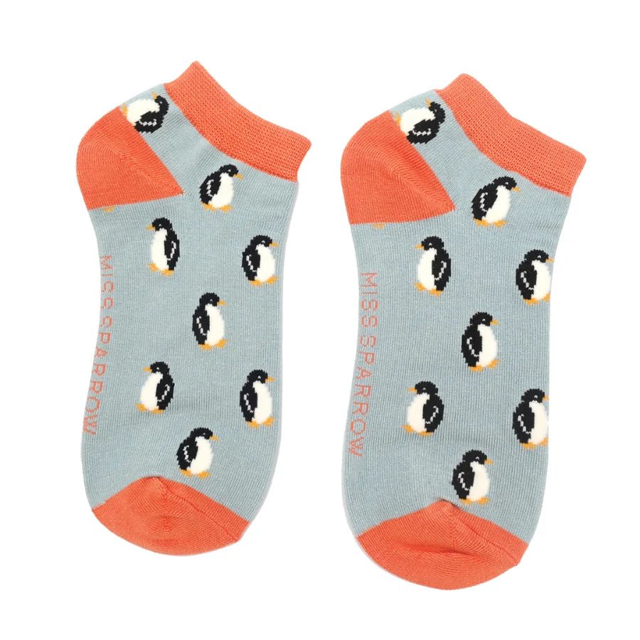Miss Sparrow Little Penguins Trainer Socks - Simply Rye