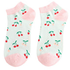 Miss Sparrow Mini Cherries Trainer Socks - Simply Rye