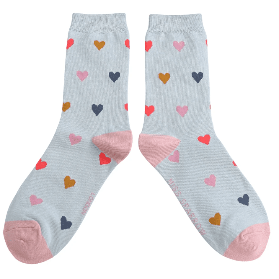 Miss Sparrow Multi Hearts Socks - Simply Rye