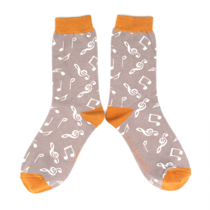 Miss Sparrow Music Notes Socks - Simply Rye