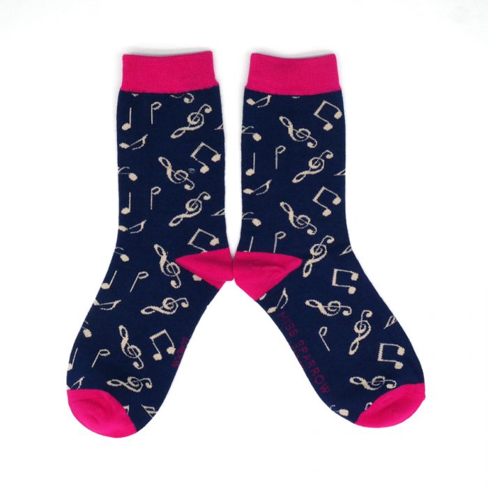Miss Sparrow Music Notes Socks - Simply Rye