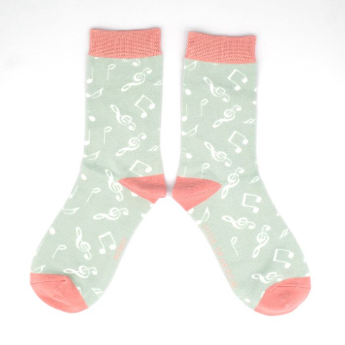 Miss Sparrow Music Notes Socks - Simply Rye