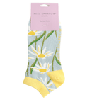 Miss Sparrow Oxeye Daisies Trainer Socks - Simply Rye