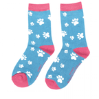 Miss Sparrow Paw Prints Socks - Simply Rye