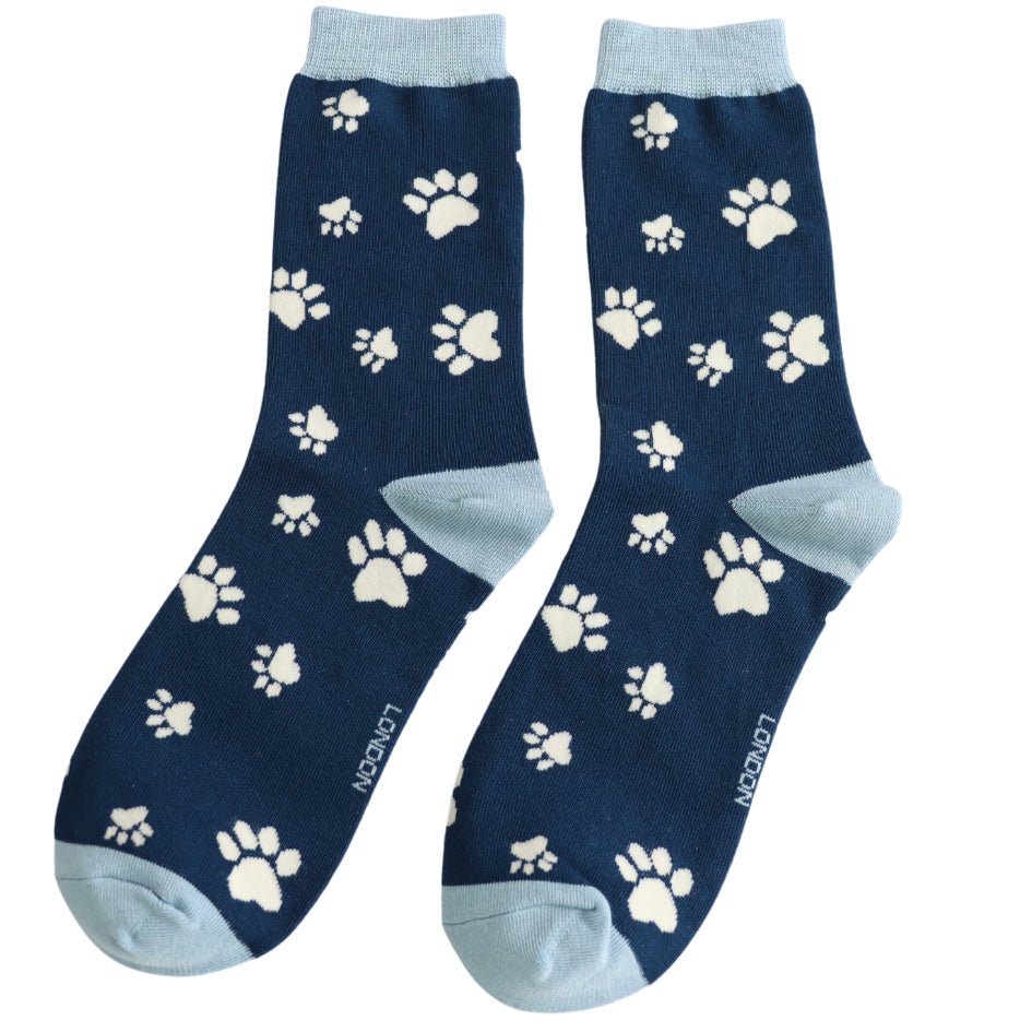 Miss Sparrow Paw Prints Socks - Simply Rye
