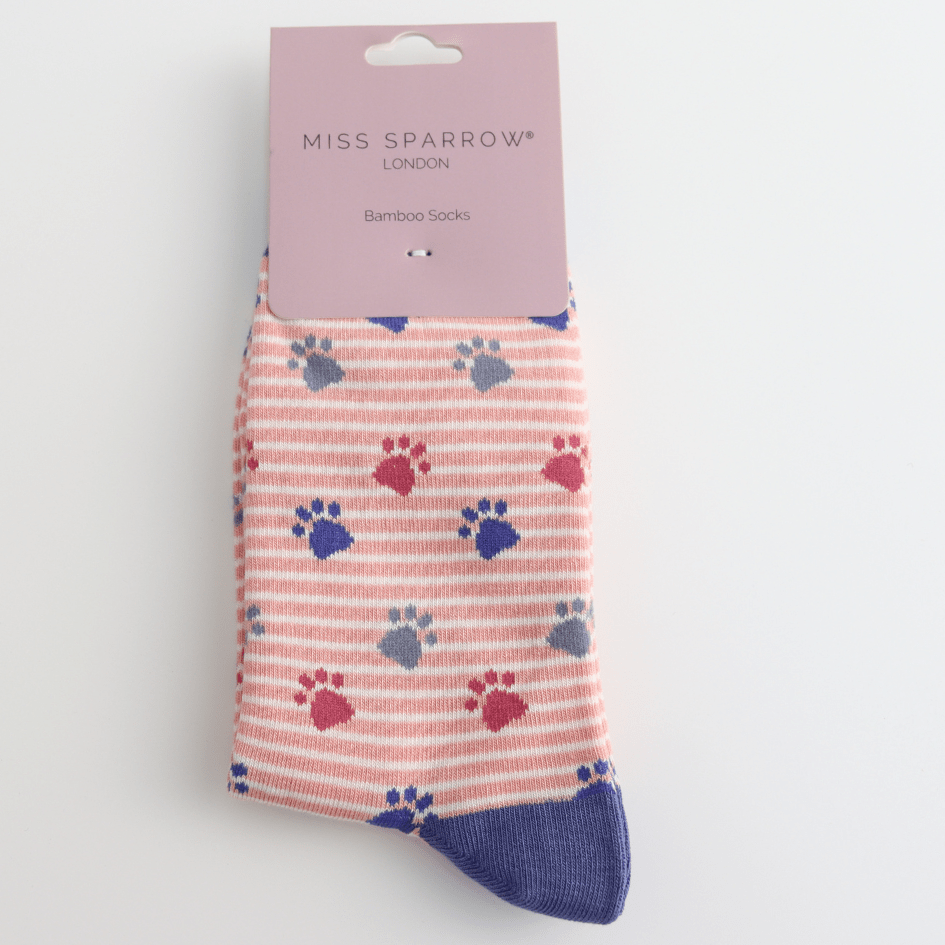 Miss Sparrow Paws & Stripes Socks - Simply Rye