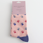 Miss Sparrow Paws & Stripes Socks - Simply Rye