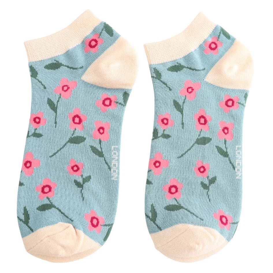 Miss Sparrow Petite Flowers Trainer Socks - Simply Rye
