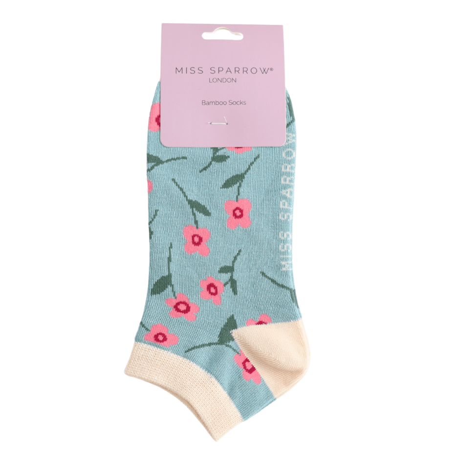 Miss Sparrow Petite Flowers Trainer Socks - Simply Rye