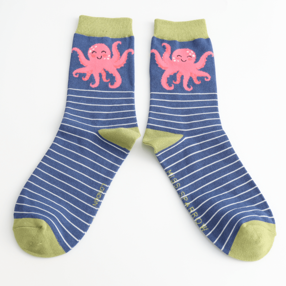 Miss Sparrow Pink Octopus Socks - Simply Rye