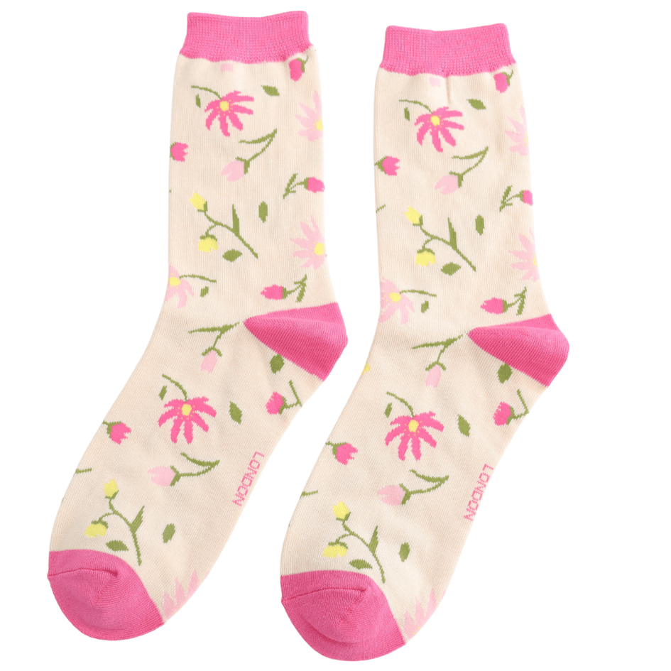 Miss Sparrow Pretty Flowers Socks - Simply Rye