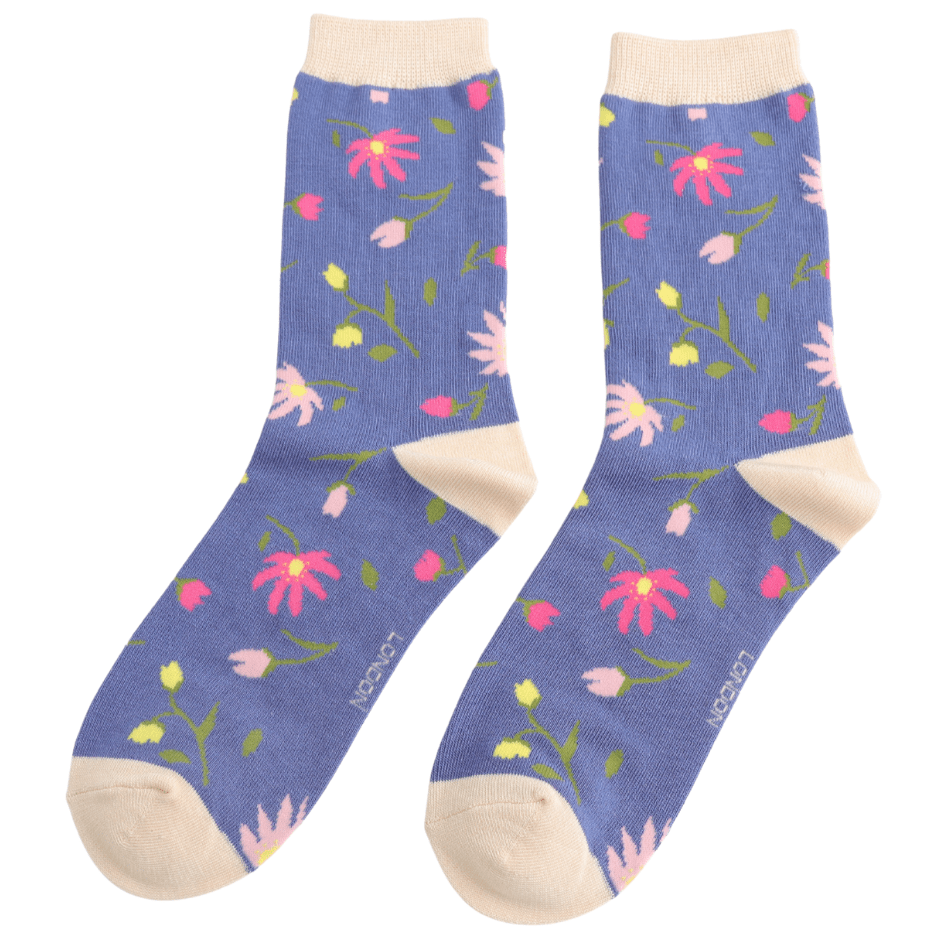 Miss Sparrow Pretty Flowers Socks - Simply Rye