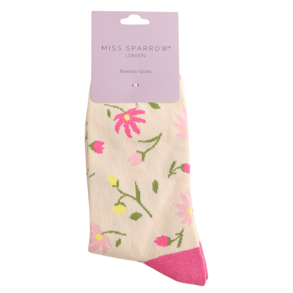 Miss Sparrow Pretty Flowers Socks - Simply Rye