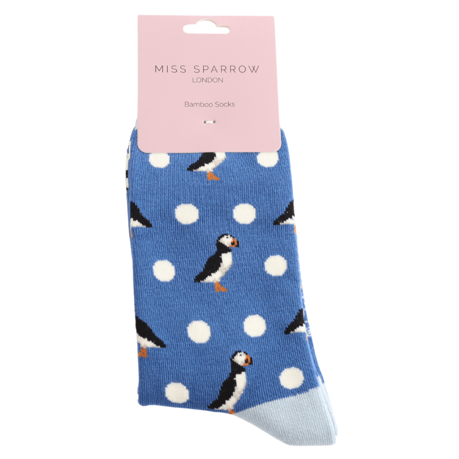 Miss Sparrow Puffins & Spots Socks - Simply Rye