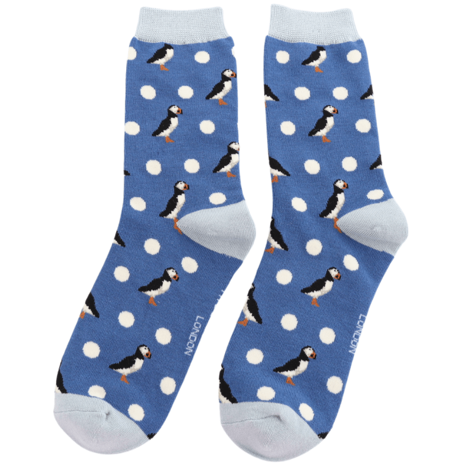 Miss Sparrow Puffins & Spots Socks - Simply Rye