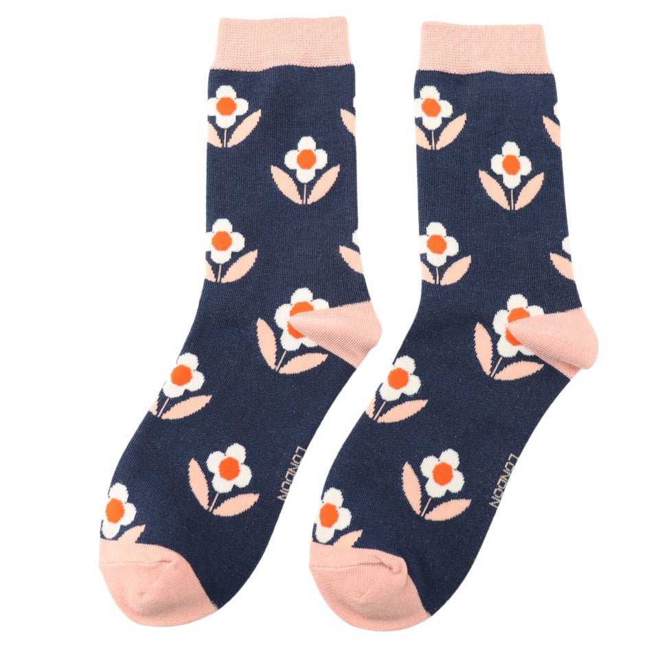Miss Sparrow Retro Daisies Socks - Simply Rye