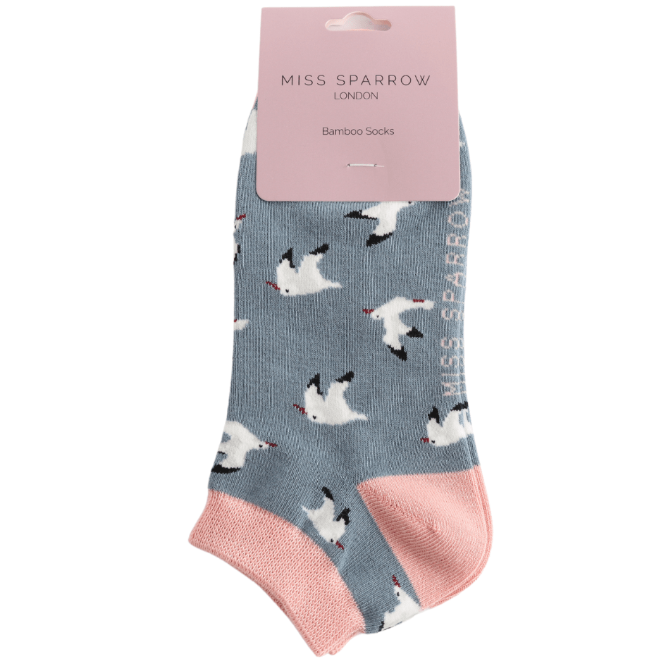 Miss Sparrow Seagulls Trainer Socks - Simply Rye