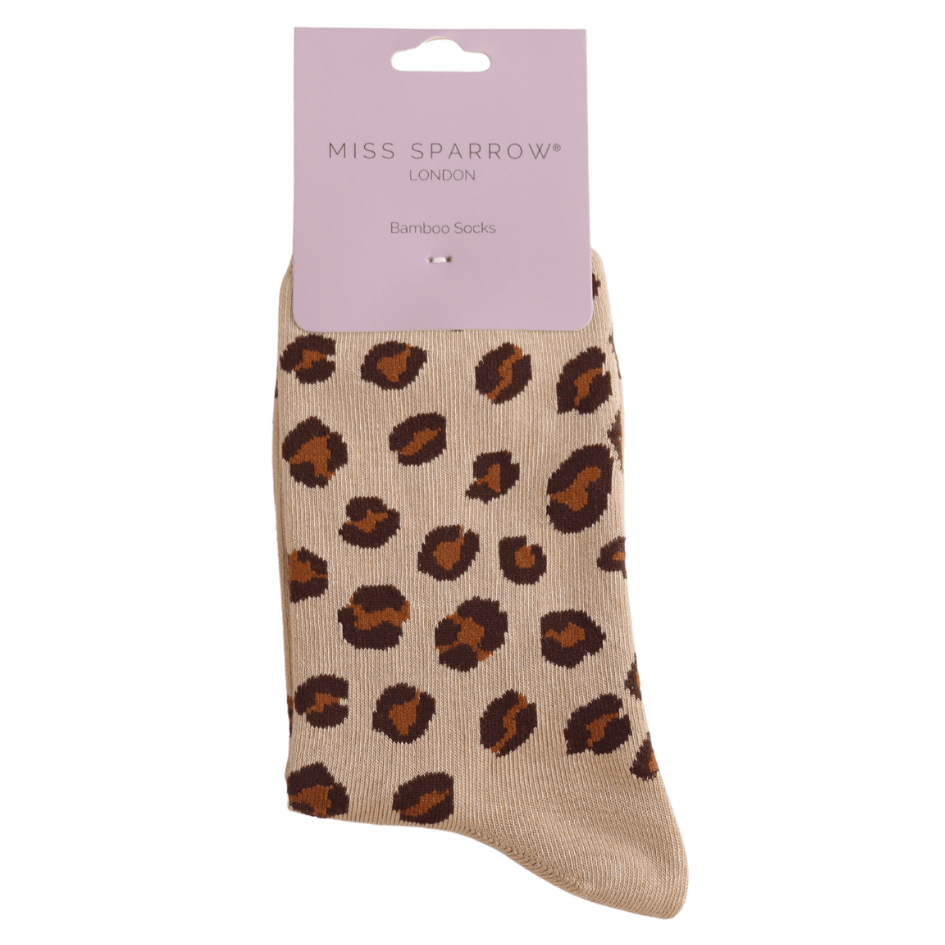 Miss Sparrow Simply Leopard Socks - Simply Rye