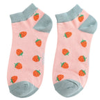 Miss Sparrow Strawberries Trainer Socks - Simply Rye