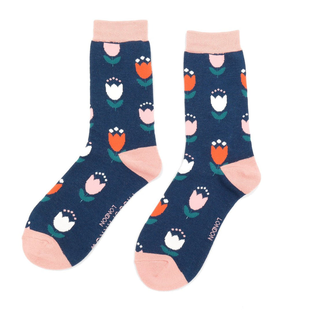 Miss Sparrow Tulips Socks - Simply Rye