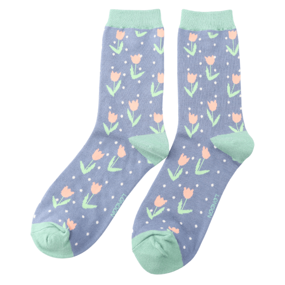 Miss Sparrow Tulips Spots Socks - Simply Rye