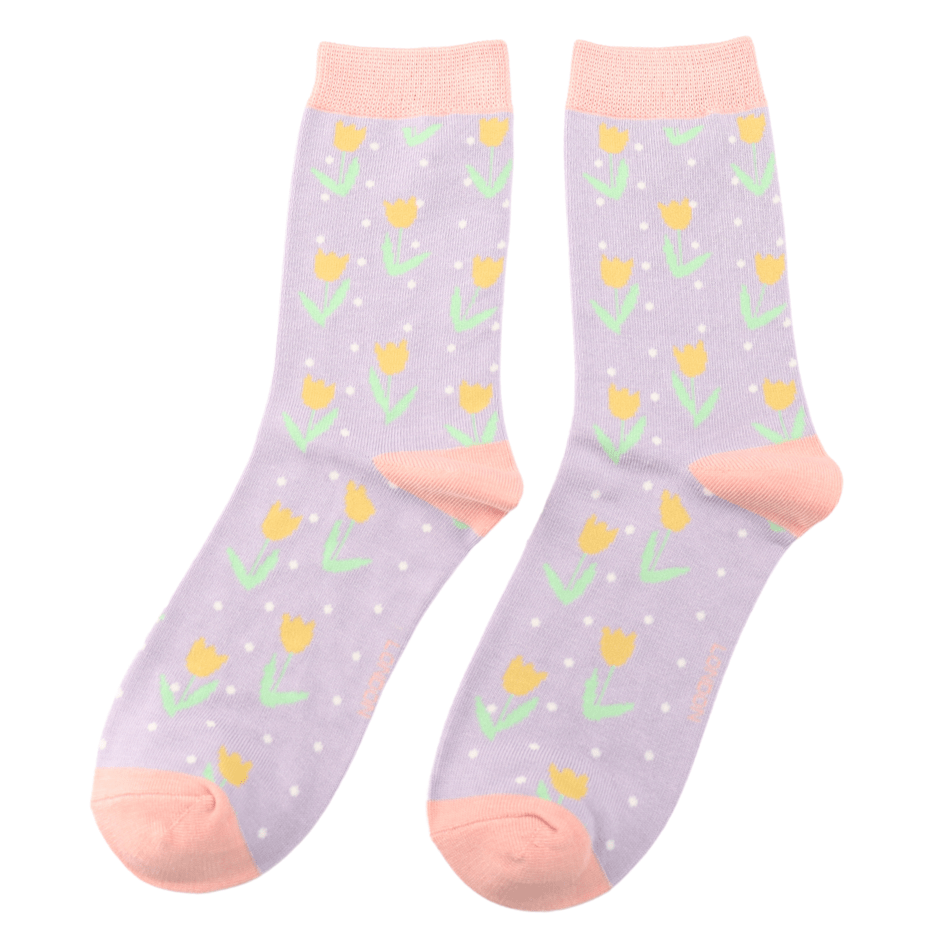 Miss Sparrow Tulips Spots Socks - Simply Rye