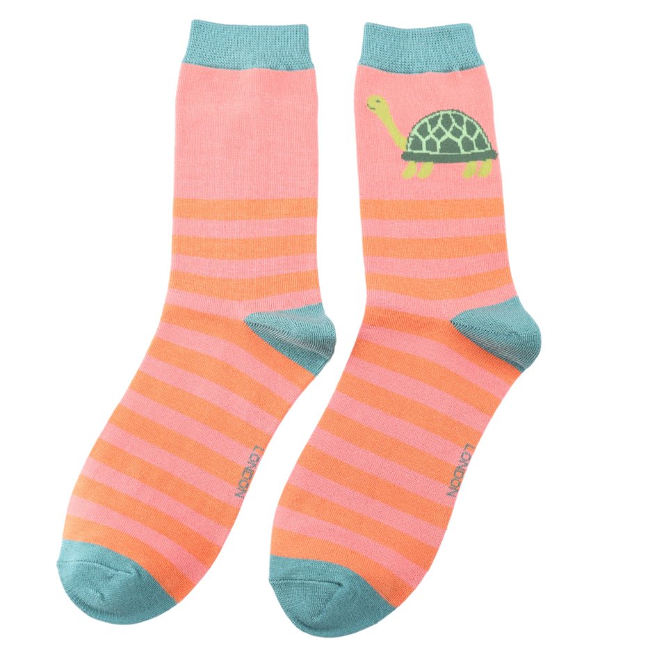 Miss Sparrow Turtles & Stripes Socks - Simply Rye