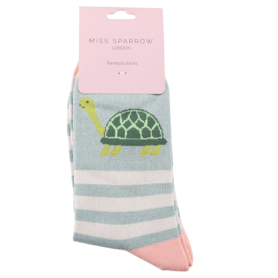 Miss Sparrow Turtles & Stripes Socks - Simply Rye