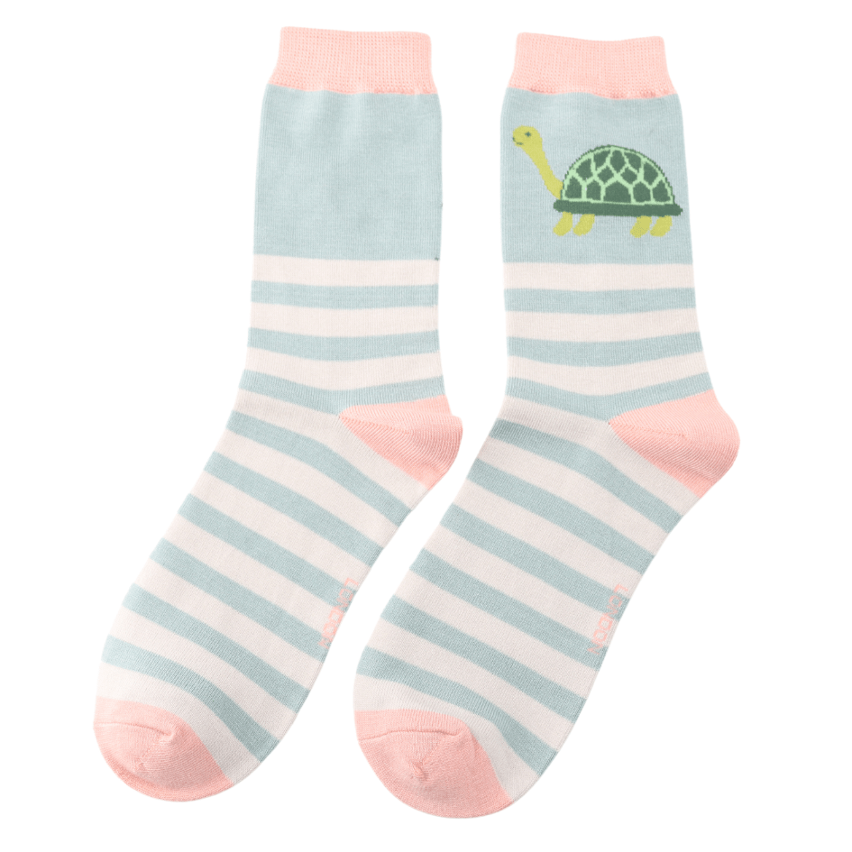 Miss Sparrow Turtles & Stripes Socks - Simply Rye