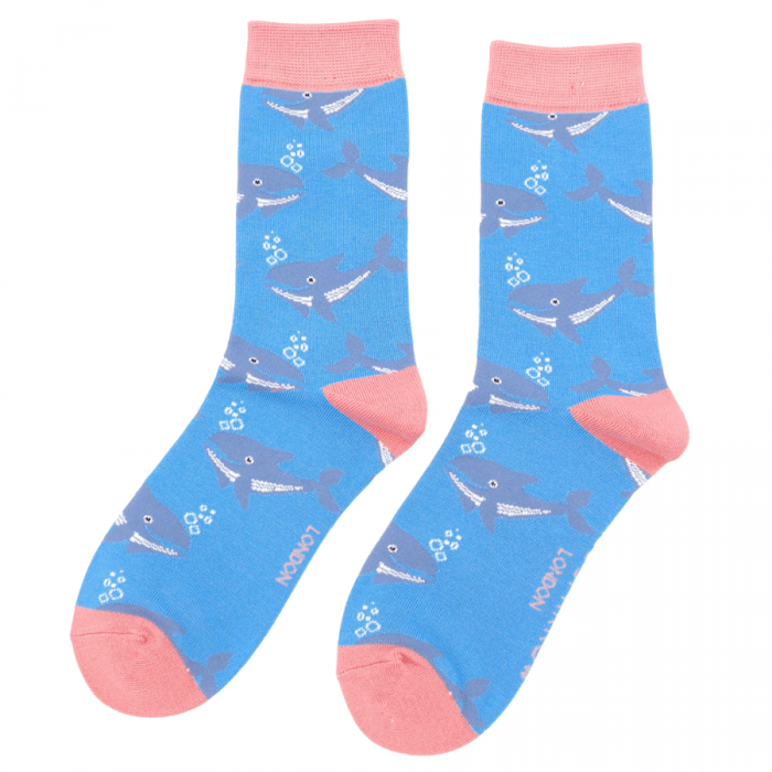 Miss Sparrow Whales Socks - Simply Rye
