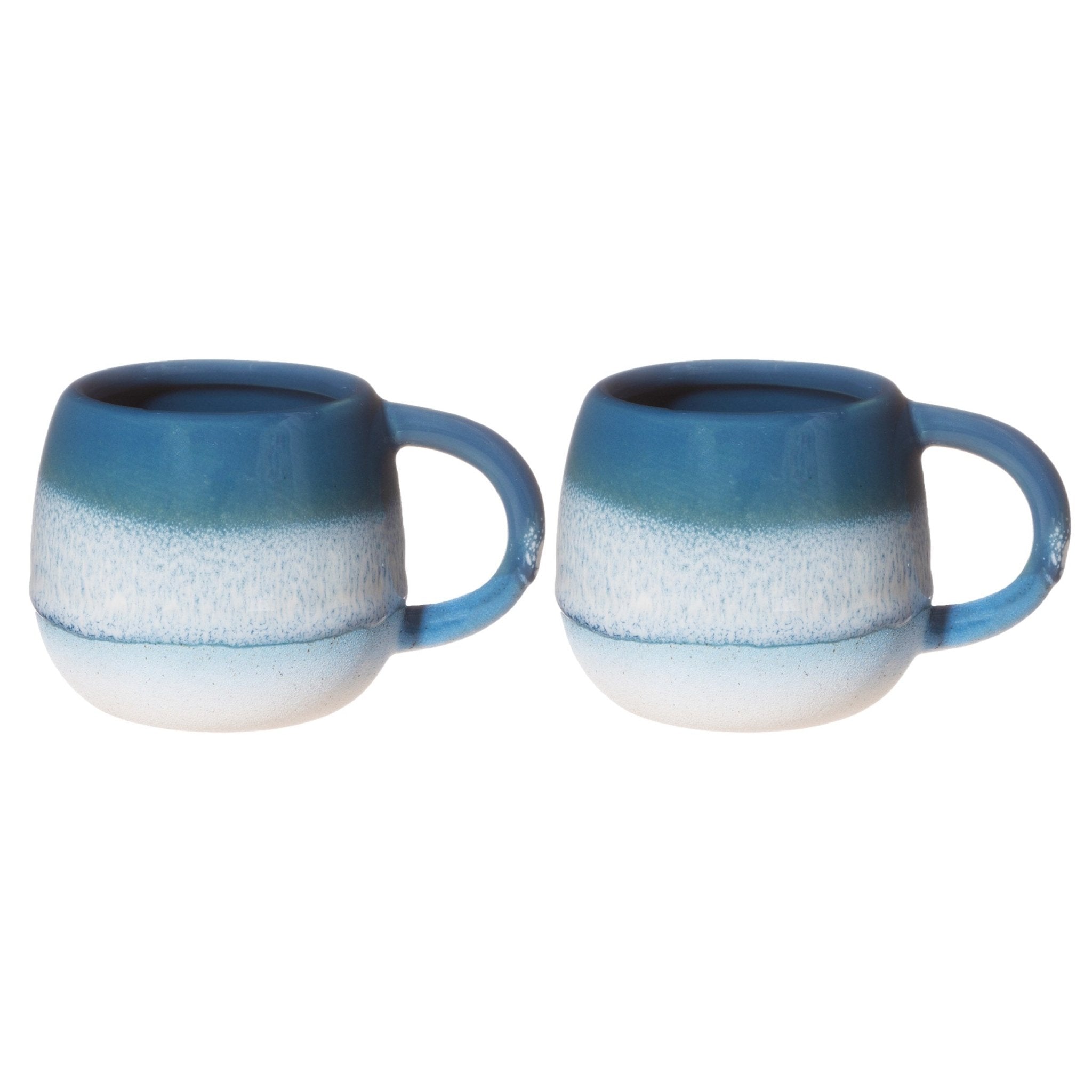Mojave Glaze Espresso Mugs (Set of 2) - Blue - Simply Rye