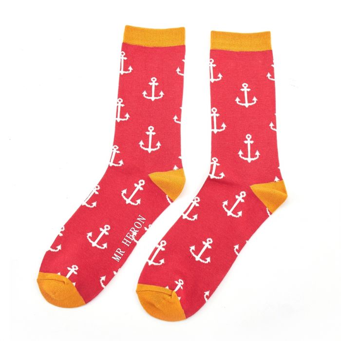 Mr Heron Anchors Socks - Simply Rye