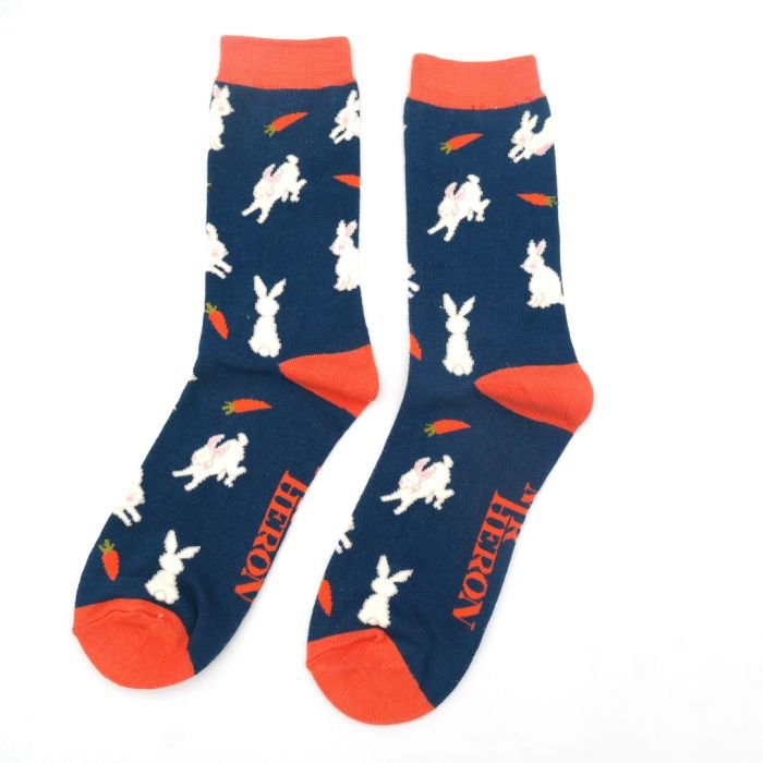 Mr Heron Bunnies and Carrots Socks - Simply Rye