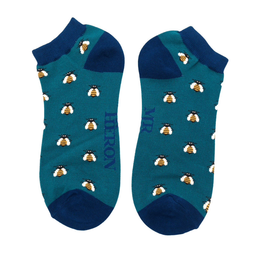 Mr Heron Honey Bees Trainer Socks - Simply Rye